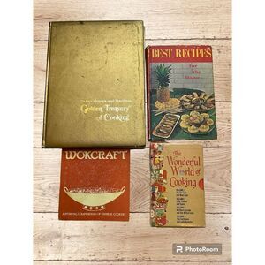 Vintage Cookbook Lot Better Homes Golden Wokcraft‎ Wonderful World of Cooking